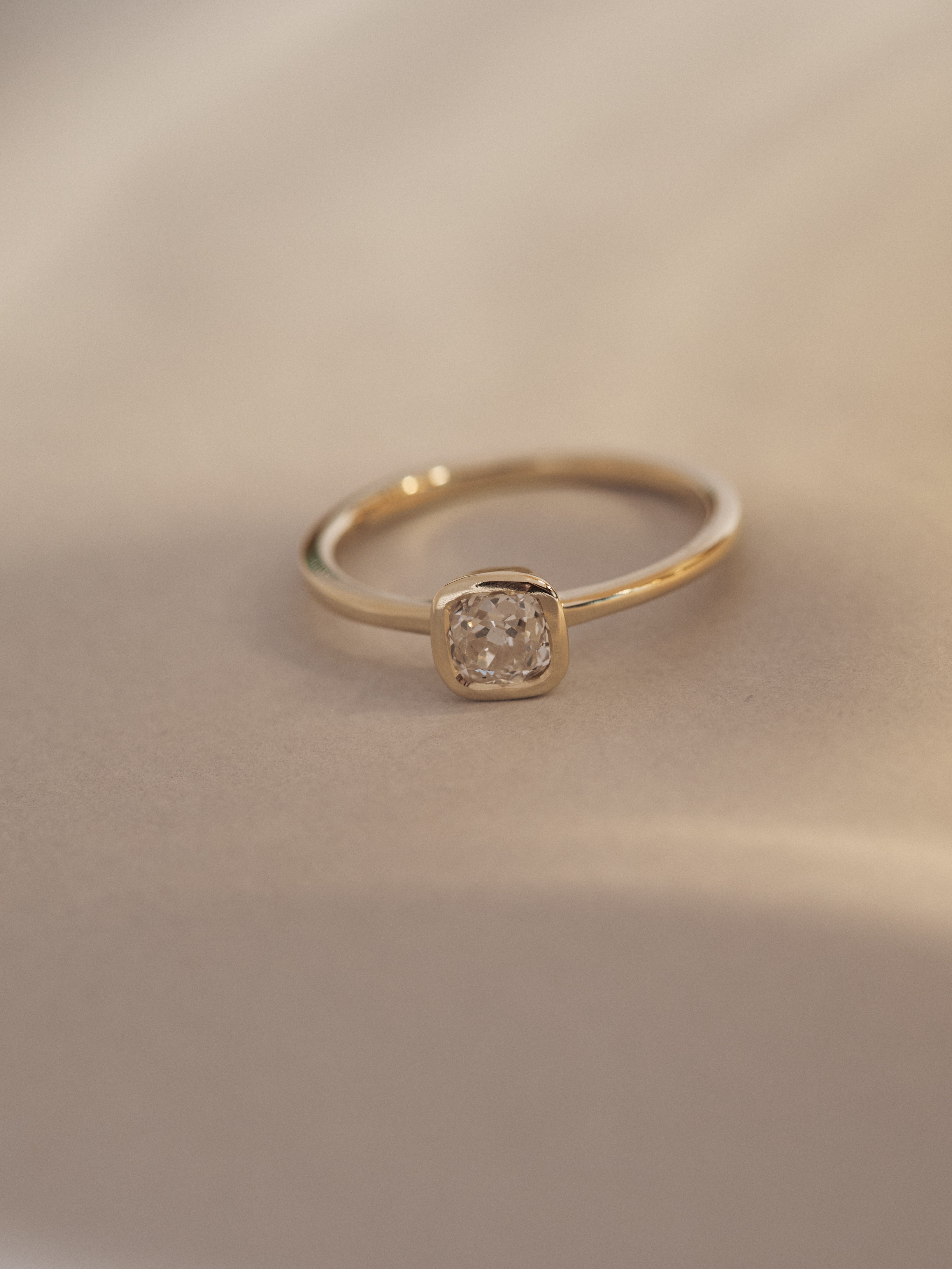 0.45ct cushion diamond solitaire